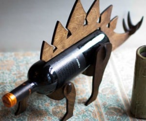 Stegosaurus Wine Holder or WineOSaur – Perfect for the sophisticated paleontologist.  