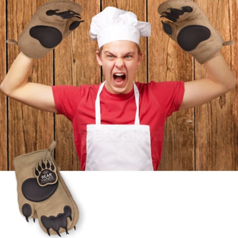 bear hand oven mitts 