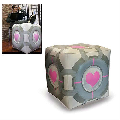 inflatable companion cube ottoman