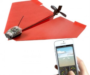 Turns any paper airplane into an R.C. plane!!!