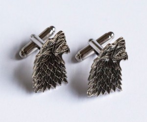 Game of Thrones House Stark Cufflinks -Brace yourself a wedding is coming… (hopefully it’s not red)