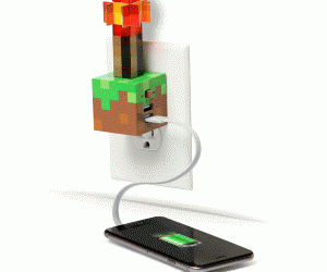Minecraft Redstone Torch USB charger – Infinite power!