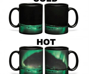 Aurora Borealis Heat Changing Mug – Fill it with caffeine and get ready for the show!