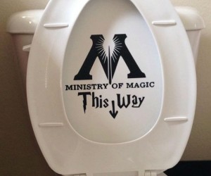 Ministry of Magic Toilet Decal – For official Wizarding business use only.