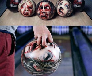 Zombie Bowling Ball – Leave a few pins standing? Pull out your Zombie Spare. Unlike the human undead this Zombie is easy to control.
