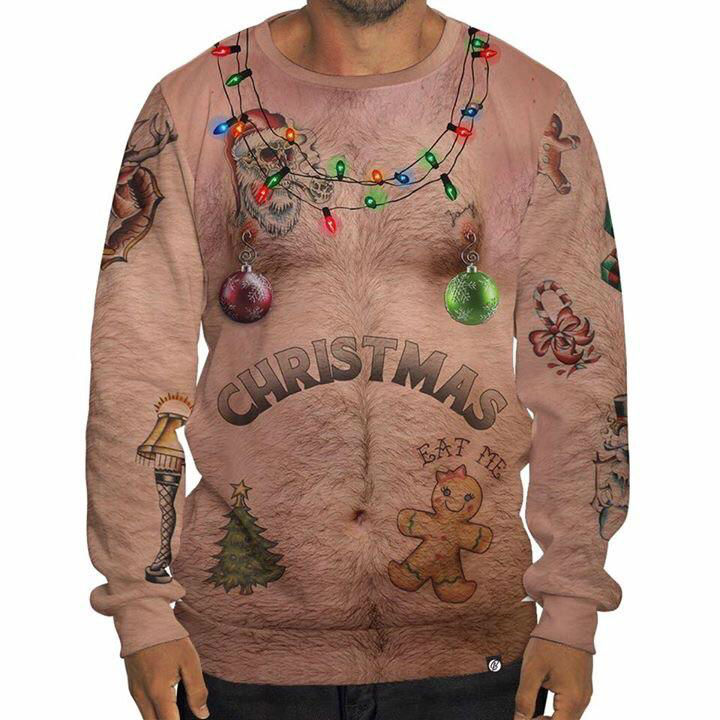 ugly christmas chest sweater