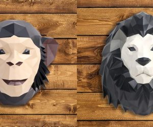 Lion & chimp Origami Wall Sculptures!