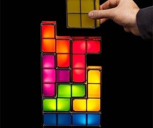Seven-piece interlocking light fixture for fans of Tetris.