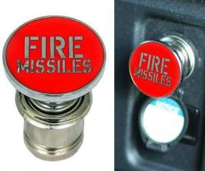 Fire Missiles Cigarette Lighter Button – Wouldn’t it be nice to fire off a couple missiles during rush hour traffic? #auto