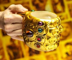 Marvel Thanos Infinity Gauntlet Mug – As Thanos tightens his grip on the universe, you’ll get a better grip on your mornings as you sip from this sculpted Infinity Stone Gauntlet