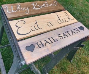 Uninspirational Rustic Wooden Signs