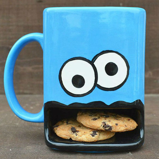 cookie monster coffee mug