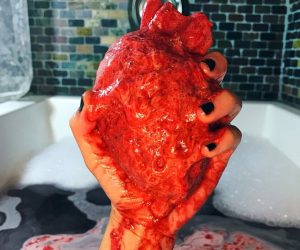 Anatomically Correct Heart Bath Bomb – Screw those fake looking hearts you’re gonna bathe with the real thing. Cherry scented made with poly 80, sunflower seed oil, fragrance oil, kaolin clay,