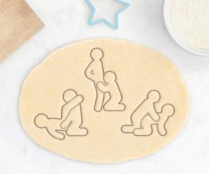 The Adult Only Cookie Cutter is the perfect naughty accessory for casual and professional bakers. An original erotic gift for Valentines Day or for any bachelorette party!