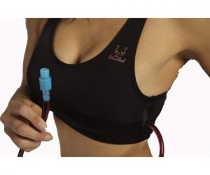   The WineRack is a comfortable sports bra with polyurethane bladder holds 25 ounces of your favorite beverage.  