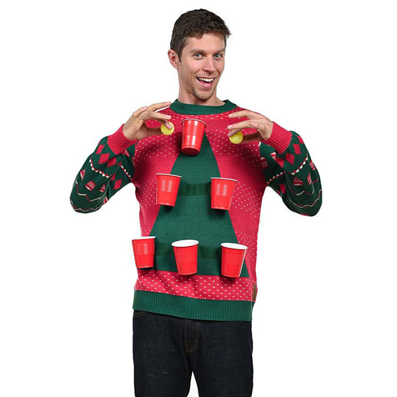 beer pong ugly sweater 