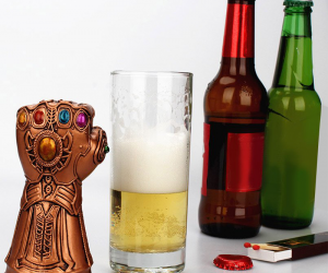 Thanos Infinity Gauntlet Bottle Opener – Snap! Now I got your attention! Destroying the galaxy and alcohol ingestion balanced, like all things should be.