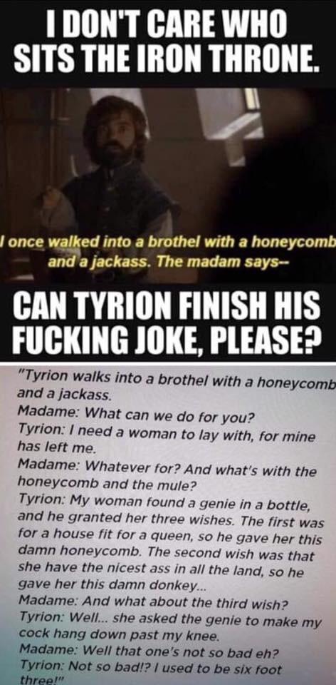 tyrion honeycomb joke 