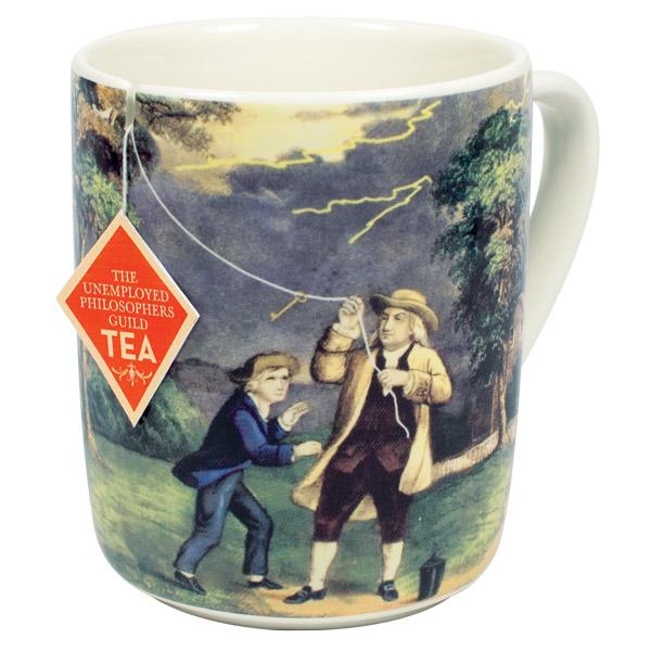ben franklin kite tea mug 