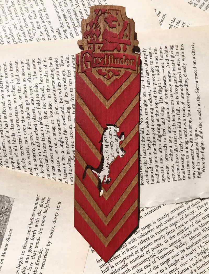 harry potter wooden bookmarks