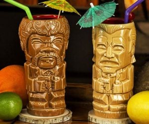 Pulp Fiction Tiki Cups – The bar is open: The 18-ounce Jules mug and the 14-ounce Vincent mug are the perfect pair of drinking cups for any type of brew or