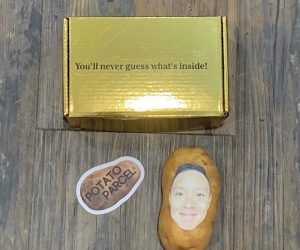 Can’t think of the perfect gift? Well Potato Parcel will send a potato with an image or message on it to that special someone for you!