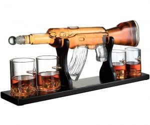 Drinking whiskey will never be the same with this Elegant and classy large 22.5 inches M16 Gun Decanter – can you imagine how classy this will look in your bar? 