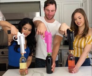 Open your wine like a boss with this electric gun wine bottle opener by WineOvation