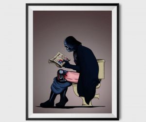 Darth Vader on the Toilet Poster 