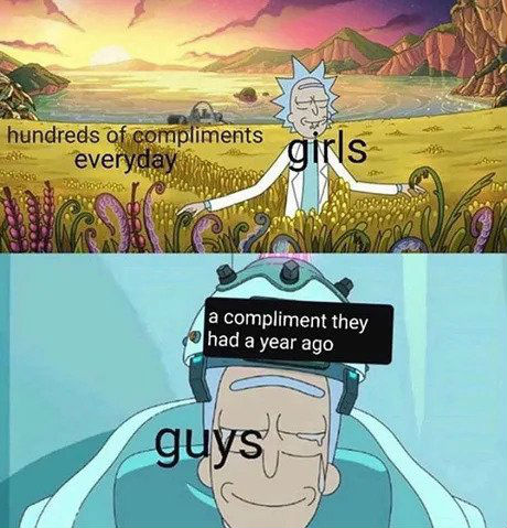 compliments guys vs girls meme