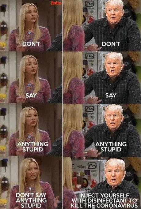dont say anything stupid donald trump lysol meme