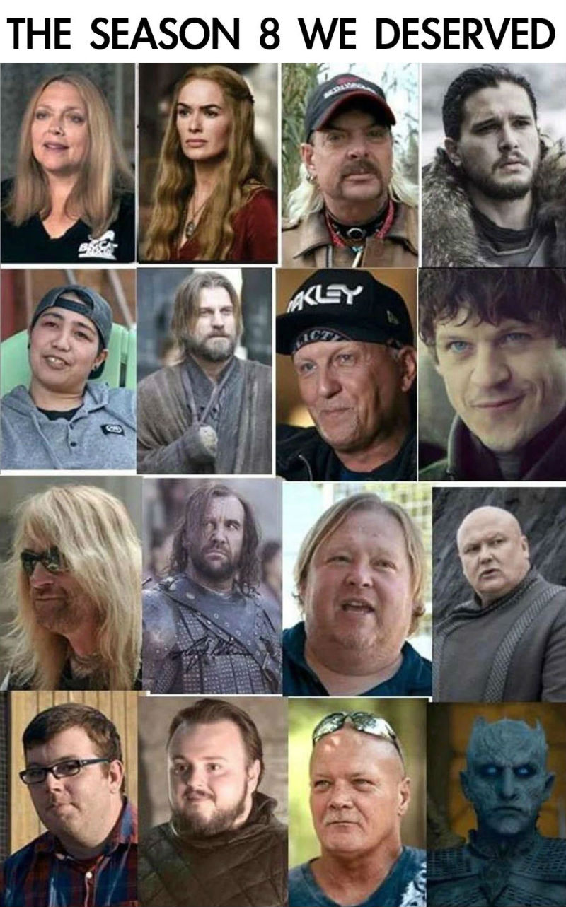 Game of Thrones Tiger King Cast Meme - Shut Up And Take My ...