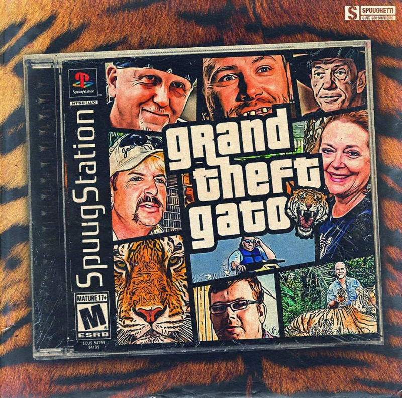 grand theft gato tiger king meme