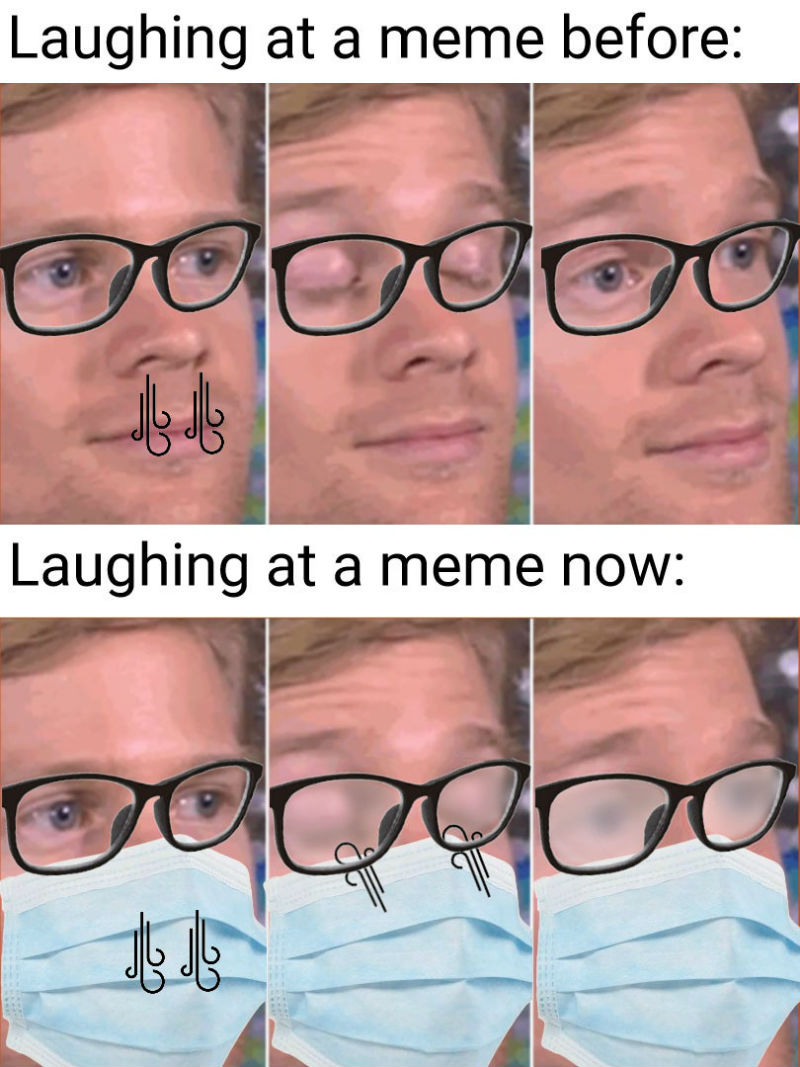 laughing at a meme before vs laughing at a meme now 