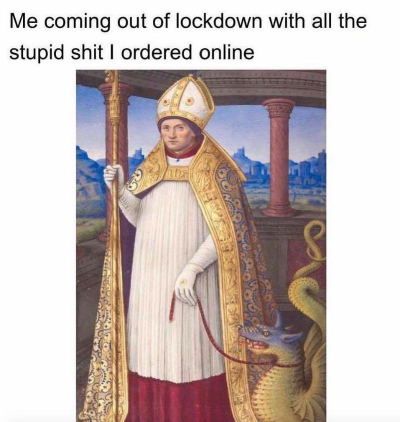 me coming out of lockdown with all the stupid shit i ordered online 