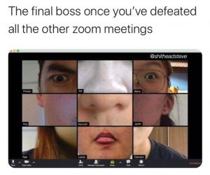 The Final Boss Once You’ve Defeated All The Other Zoom Meetings – Meme