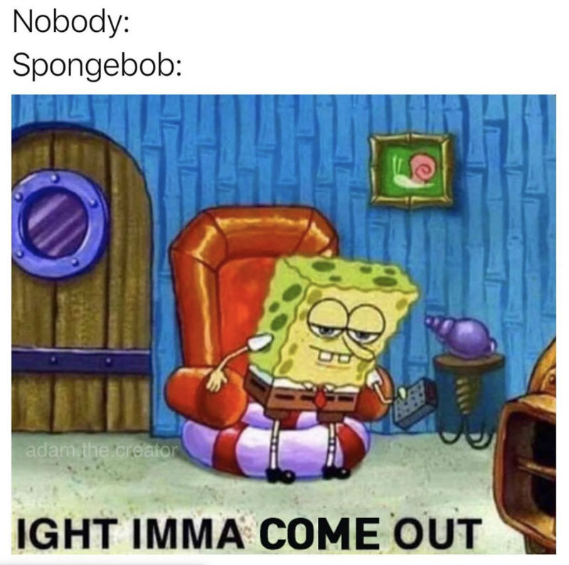 spongebob gay meme 