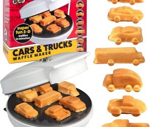 Cars & Trucks Waffle Maker – Feel free to play with your food with this Cars & Trucks Waffle Maker!