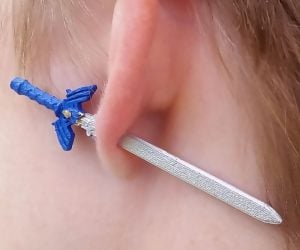 Zelda Master Sword Earrings – Why pull a magical sword from a stone when you can pull it off from your ear?