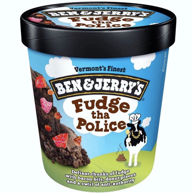 ben and jerrys fudge the police 