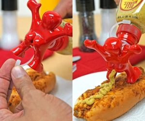 Sir Perky Novelty Condiment Bottle Topper – This bottle topper is ready to pop and plop your favorite condiments!
