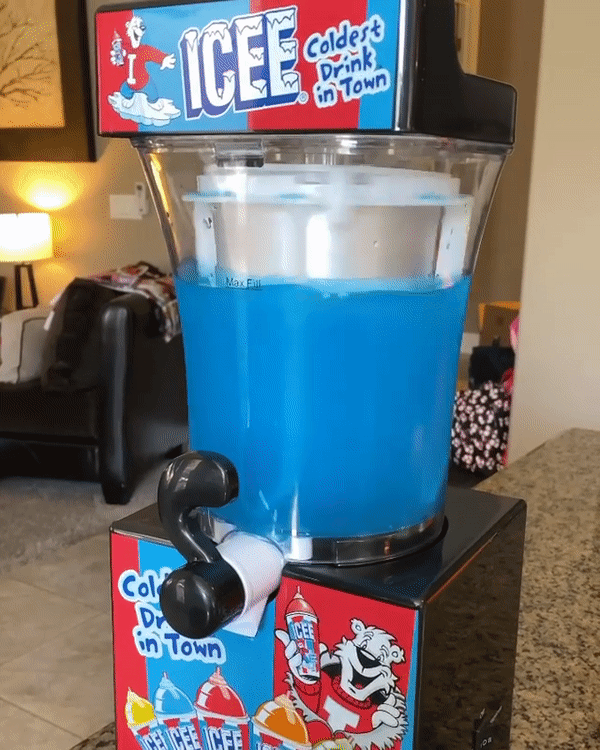 ICEE at-home Slushie Maker – Now you can have that fun, yummy ICEE slushie drink at home anytime you want with this counter-top sized ICEE at Home Slushie Machine!
