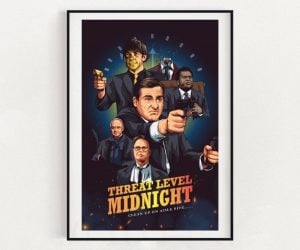   The Office Threat Level Midnight Inspired Poster – On your marks. Get set. DIE!