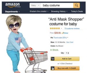 Anti Mask Shopper Costume For Baby – Meme