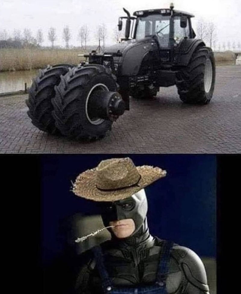 batmobile tractor meme