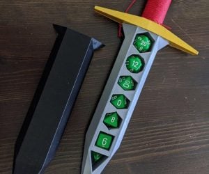 Dungeons and Dragons Dice Dagger  – Slice and Dice is and awesome way to store and transport your dice! 