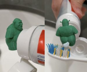 Shrek Pooping Toothpaste Cap -Attach this to your toothpaste and the rest is magic. 