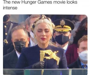 The New Hunger Games Looks Intense Lady Gaga Inauguration Meme