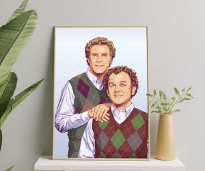 Step Brothers Vector Art Poster – Inspired by the dynamic duo of Brennan and Dale, this funny poster print would make a great gift for any fan of the 2008