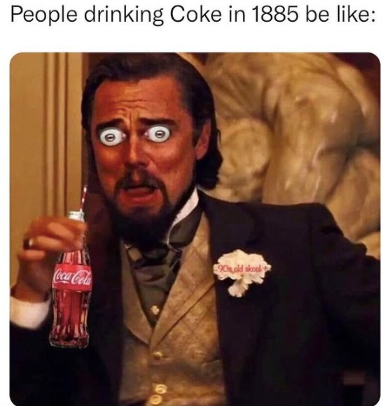 people drinking coke in the 1800s